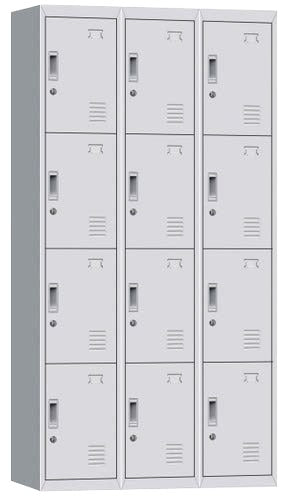 LOCKER LICHE-M-08 12-PUERTAS GRIS CLARO