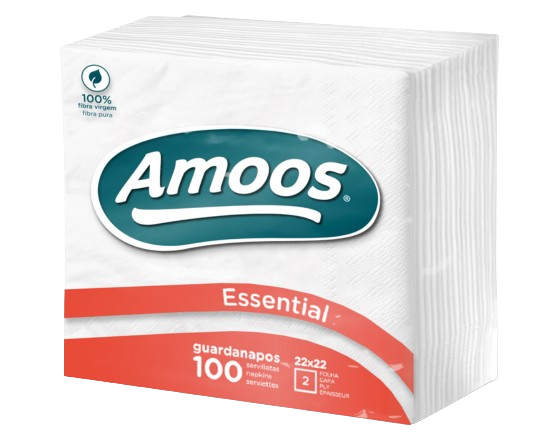 Amoos servilleta Essential 22X22 cm P100 C2 paq x 24 - T622059