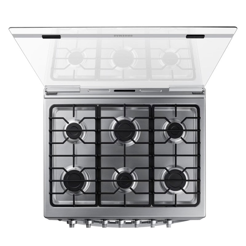 Estufa Gas 30" 6 Quemadores  Plateado