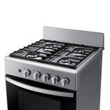Estufa Gas 4 Quemadores con termostato Plateado