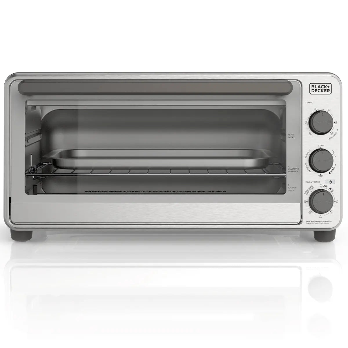 Black + Decker horno tostador 15 lts extra ancho color gris - TO8230-0GDLA