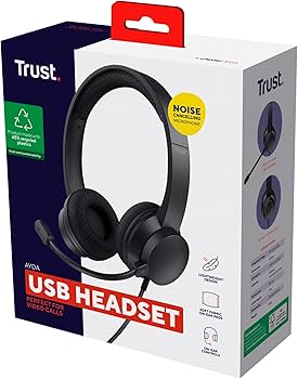 Trust headset supraaurales USB PC almohadillas y diadema ajustable - 25088