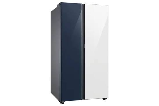 Refrigeradora SXS 28" bespoke. Azul y Blanco WIFI