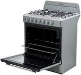 Midea Cocina De gas de 30" 6 quemadores Plateado MGS30FS1BIABGF-CA