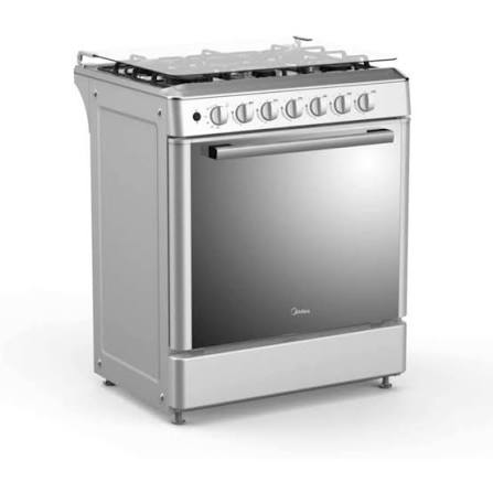 Midea Cocina De gas de 30" 6 quemadores Plateado MGS30FS1BIABGF-CA