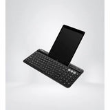 Targus  teclado bluetooth antimicrobiano multidispositivo con soporte para tableta/telefono color negro - AKB867ES