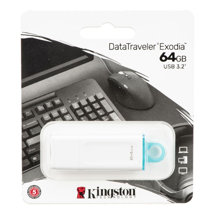 Kingston usb 3.2 data traveler exodia blanca-KC-U2G64-5R