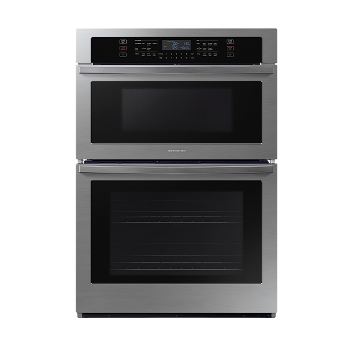 Horno de pared eléctrico inteligente de 30" con microondas en acero inoxidable WIFI