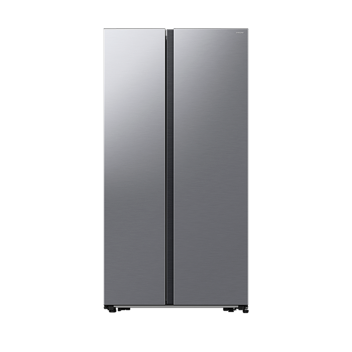 Refrigerador 20 pies Side by side con dispensador plateada