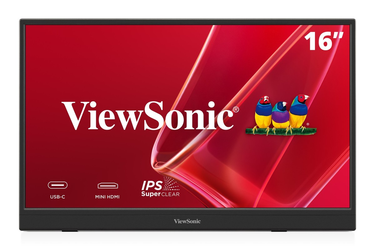 Viewsonic Monitors (Non-Touch) 15.6" Portable 1080p IPS Monitor with USB C and mini-HDMI  VA1653