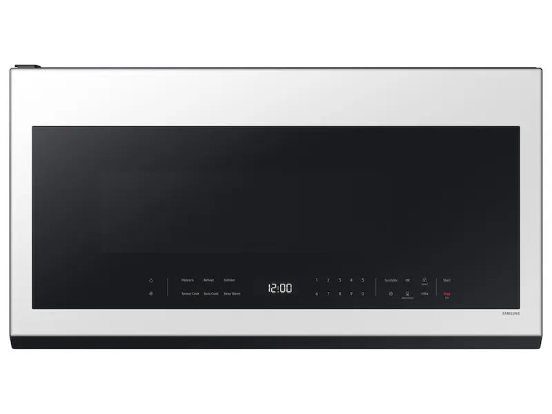 Microwave OTR 2.1 Cu. Ft. Bespoke In White Glass/ Empotrable WIFI